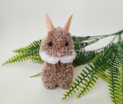 Игрушки из помпонов: кролик, мишка, собачка, хомячок Игрушки из помпонов: кролик, мишка, собачка, хомячок