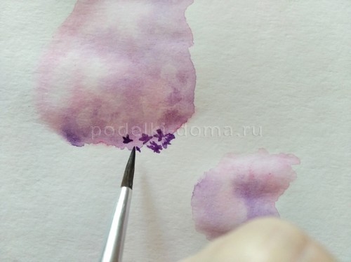 Скетч «Сирень» акварелью