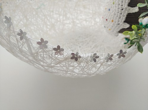 Пасхальное яйцо из ниток Пасхальное яйцо из ниток