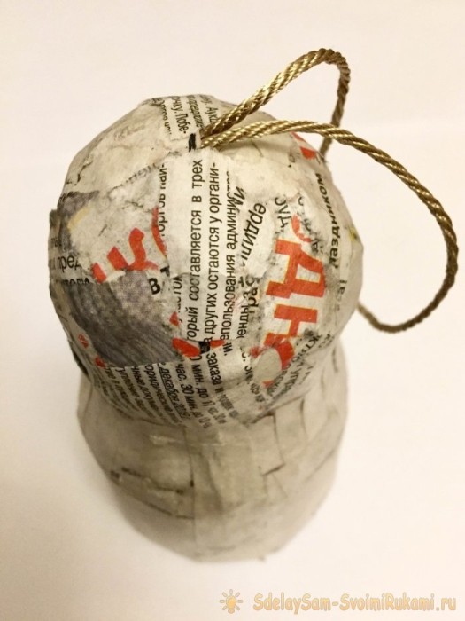 Ёлочная игрушка «Снегурочка» из папье-маше