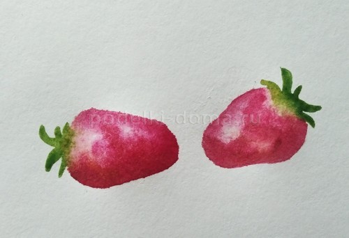 Как нарисовать клубнику акварелью Как нарисовать клубнику акварелью