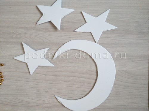 Новогоднее украшение «Месяц и звезды»