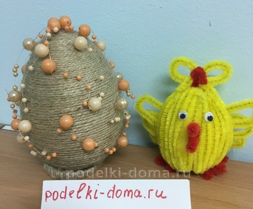 Пасхальное яйцо из ниток Пасхальное яйцо из ниток