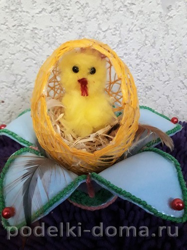 Пасхальное яйцо из ниток Пасхальное яйцо из ниток