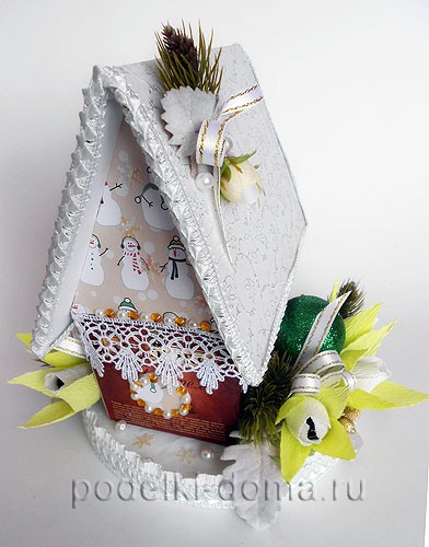 Домик и окошко — поделки из веточек