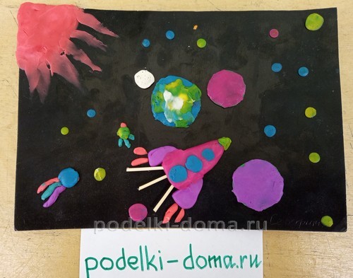 Поделки из пластилина на тему «Космос» Поделки из пластилина на тему «Космос»