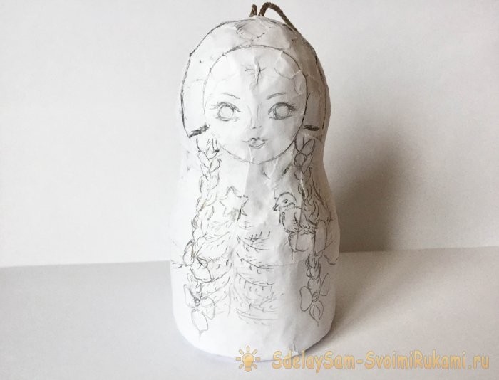 Ёлочная игрушка «Снегурочка» из папье-маше