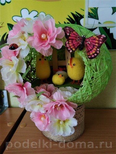 Пасхальное яйцо из ниток Пасхальное яйцо из ниток