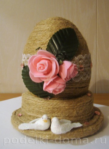 Пасхальное яйцо из ниток Пасхальное яйцо из ниток