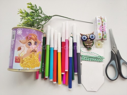 Вазочка-подставка из карандашей Вазочка-подставка из карандашей