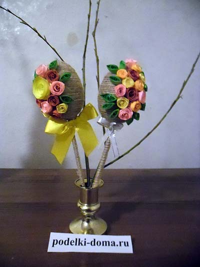 Пасхальное яйцо из ниток Пасхальное яйцо из ниток