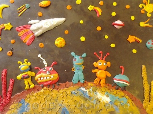 Поделки из пластилина на тему «Космос» Поделки из пластилина на тему «Космос»