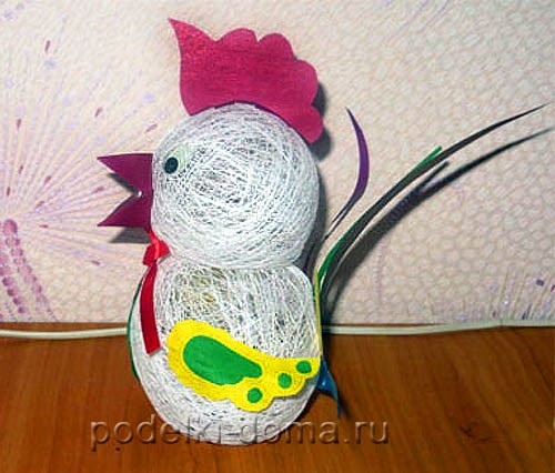 Пасхальное яйцо из ниток Пасхальное яйцо из ниток