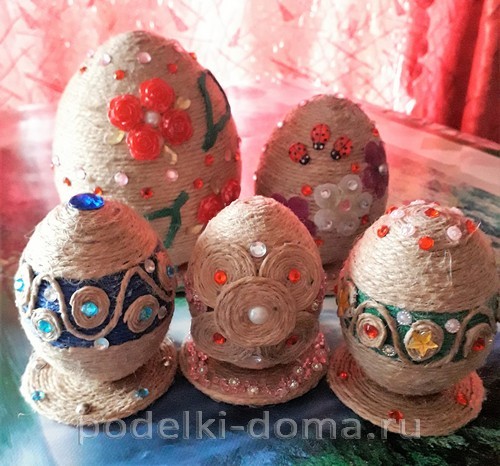 Пасхальное яйцо из ниток Пасхальное яйцо из ниток