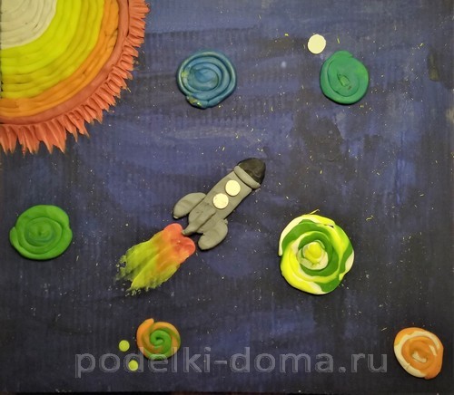 Поделки из пластилина на тему «Космос» Поделки из пластилина на тему «Космос»