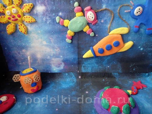 Поделки из пластилина на тему «Космос» Поделки из пластилина на тему «Космос»