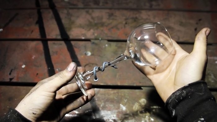 Как намотать гвоздь на ножку бокала Как намотать гвоздь на ножку бокала