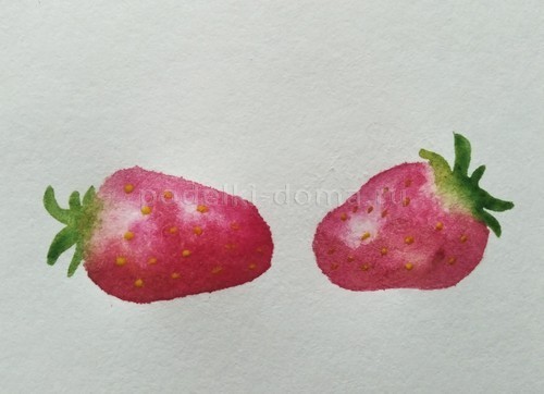 Как нарисовать клубнику акварелью Как нарисовать клубнику акварелью