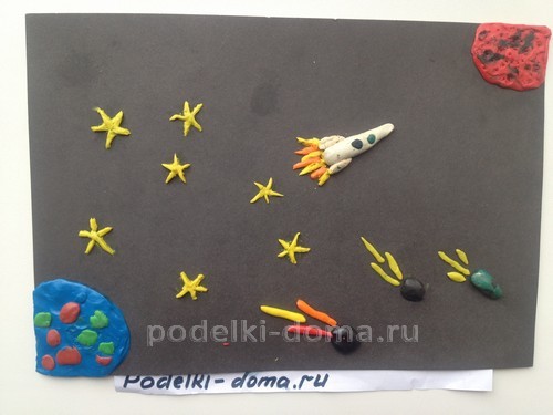 Поделки из пластилина на тему «Космос» Поделки из пластилина на тему «Космос»