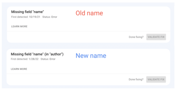 Google Search Console: отчеты об ошибках структурированных данных станут более подробными