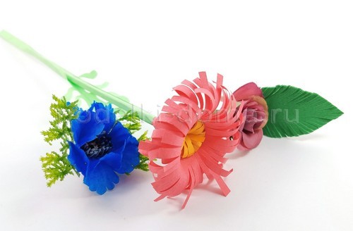 Цветы астры из бумаги Цветы астры из бумаги