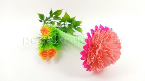 Цветы астры из бумаги Цветы астры из бумаги