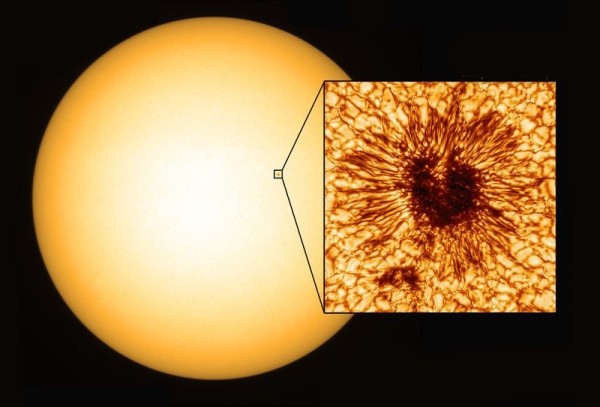 Откуда и почему на солнце появляются темные пятна Откуда и почему на солнце появляются темные пятна