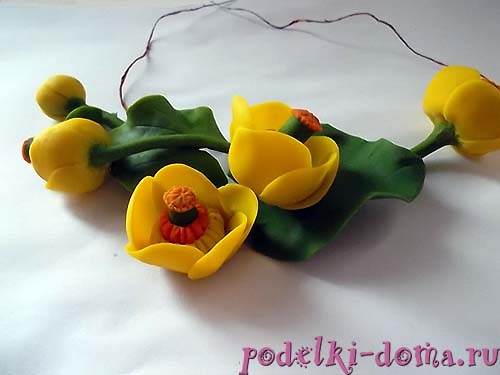 Цветок альстромерия из холодного фарфора