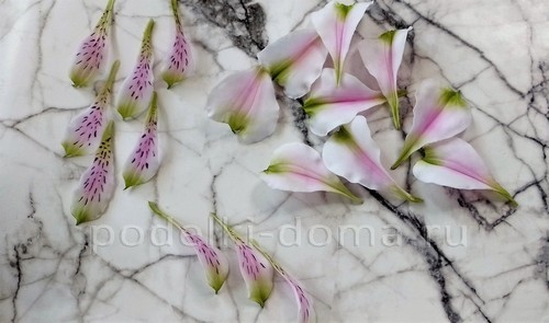 Цветок альстромерия из холодного фарфора