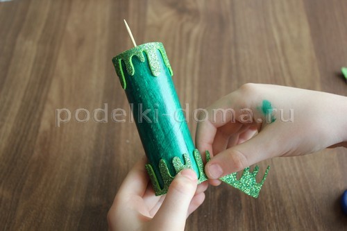 Как сделать свечу из картона и фоамирана Как сделать свечу из картона и фоамирана