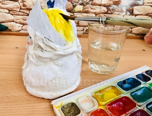 Снегурочка из смешанного папье-маше