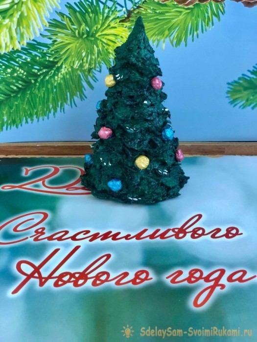 Как сделать маленькую и нарядную, новогоднюю ёлочку