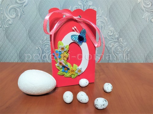 Пасхальный пакетик из картона