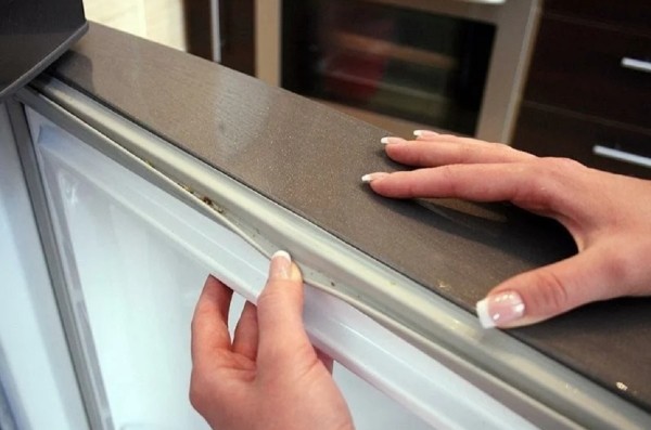 Простой способ почистить резинку холодильника от плесени Простой способ почистить резинку холодильника от плесени