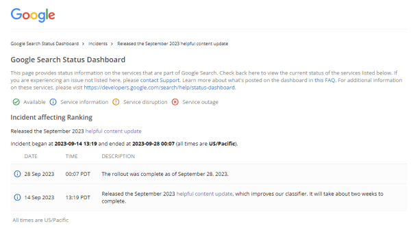 Google завершил September 2023 helpful content update Google завершил September 2023 helpful content update