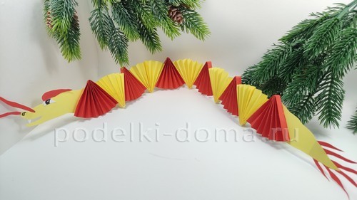 Дракон в технике модульное оригами Дракон в технике модульное оригами