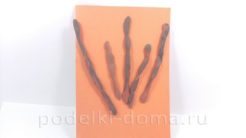 Аппликация «Верба» из пластилина Аппликация «Верба» из пластилина