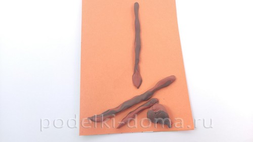 Аппликация «Верба» из пластилина Аппликация «Верба» из пластилина