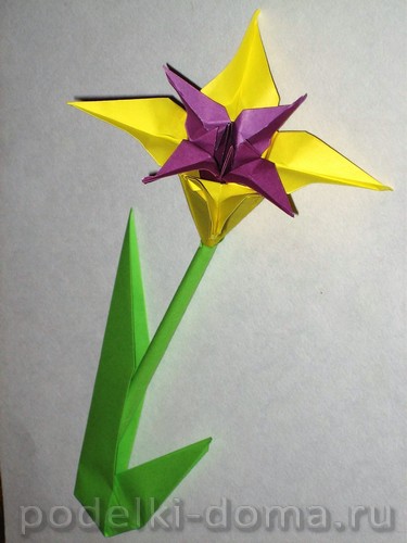 Цветы оригами: гладиолус и колокольчики Цветы оригами: гладиолус и колокольчики