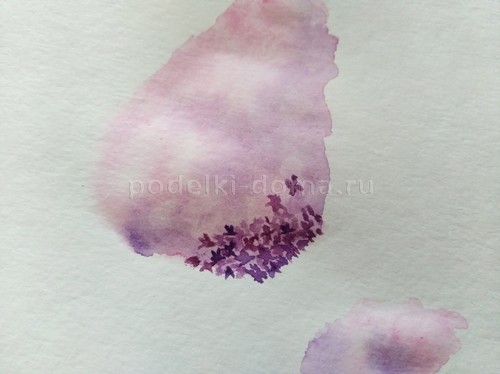 Скетч «Сирень» акварелью