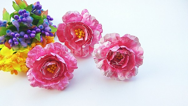 Бумажные цветы — 3 варианта Бумажные цветы — 3 варианта