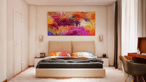 Как с помощью картин в спальне над кроватью можно разбудить между супругами угасшую любовь