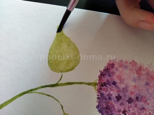 Скетч «Сирень» акварелью