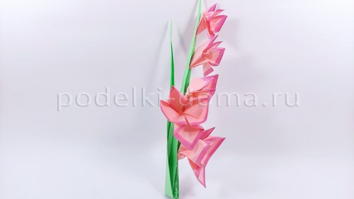 Цветы оригами: гладиолус и колокольчики Цветы оригами: гладиолус и колокольчики