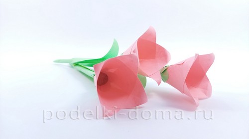 Цветы оригами: гладиолус и колокольчики Цветы оригами: гладиолус и колокольчики
