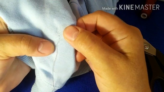 Как зашить дырку потайным швом при помощи скотча