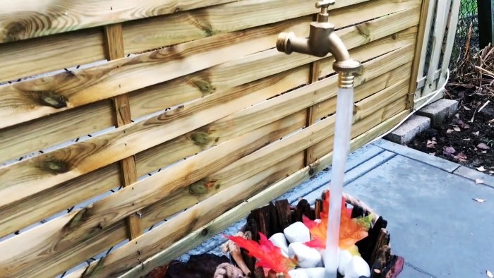 Как сделать магический кран с бесконечным потоком для украшения сада Как сделать магический кран с бесконечным потоком для украшения сада