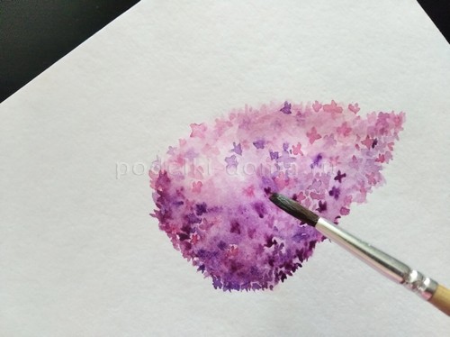 Скетч «Сирень» акварелью