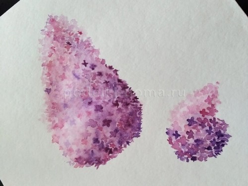 Скетч «Сирень» акварелью