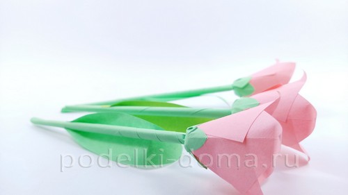 Цветы оригами: гладиолус и колокольчики Цветы оригами: гладиолус и колокольчики